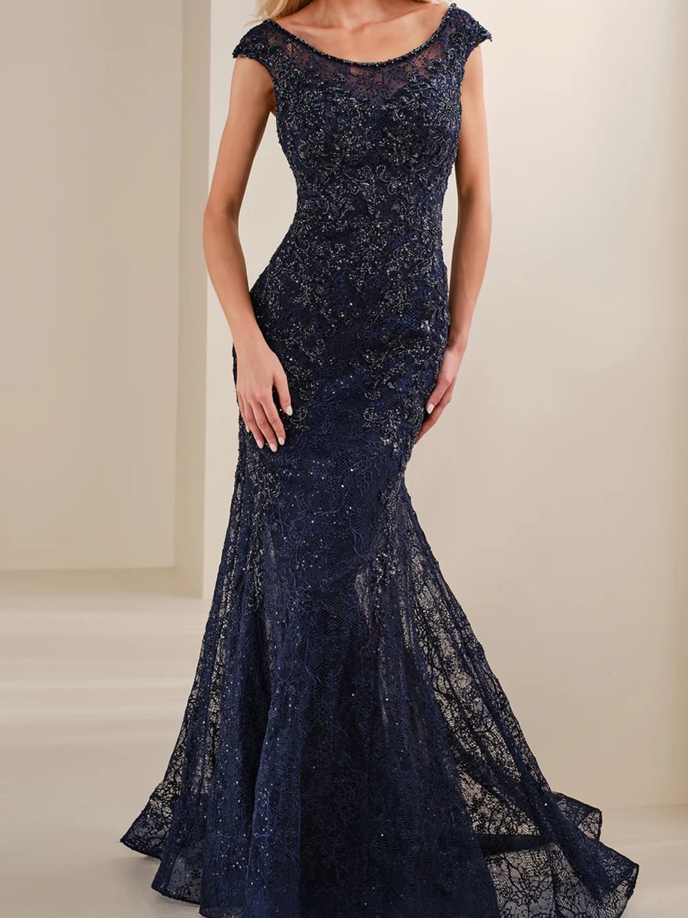 Montage by Mon Cheri M3109 - Scoop Neck Sequin Lace Gown